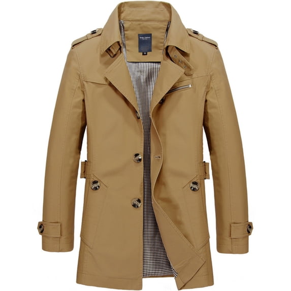 Men's Casual Cotton Jacket - Lightweight Work Coat Windbreaker for Everyday Wear