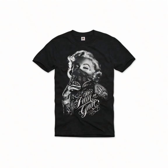 Men's Casual Cotton T-Shirt With Graphic, Short Sleeve Round Neck, All-Season Wear, Digital Thermal Transfer Design, Black