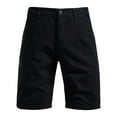 thumbnail image 1 of Men's Casual Cotton Utility Shorts 10" Inseam Flat Front Bermuda Short Pants, Moisture Wicking Knee Length Classic Fit Summer Beach Vacation Travel Shorts with Belt Loops, 1 of 7