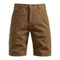 thumbnail image 1 of Men's Casual Cotton Utility Shorts 10" Inseam Flat Front Bermuda Short Pants, Moisture Wicking Knee Length Classic Fit Summer Beach Vacation Travel Shorts with Belt Loops, 1 of 8