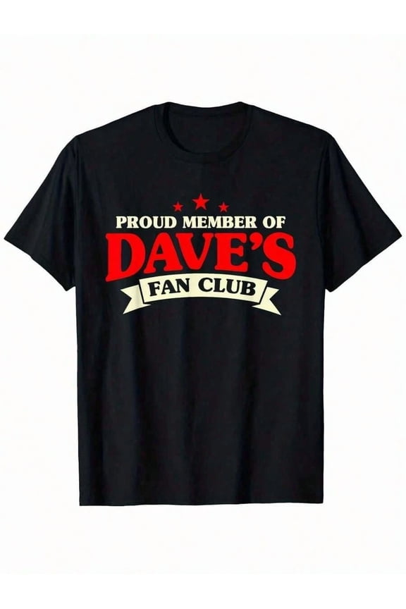 Men's Casual Dave's Fan Club Graphic T-Shirt