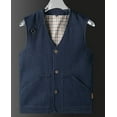 thumbnail image 1 of Men's Casual Denim Cotton Utility Vest Button Up Outdoor Pocketed Waistcoat, 1 of 7