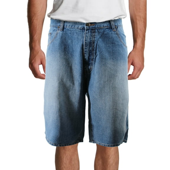 Men's Casual Denim Faded Wash Relaxed Fit Cotton Blend Jean Shorts (MD Stone, 48)