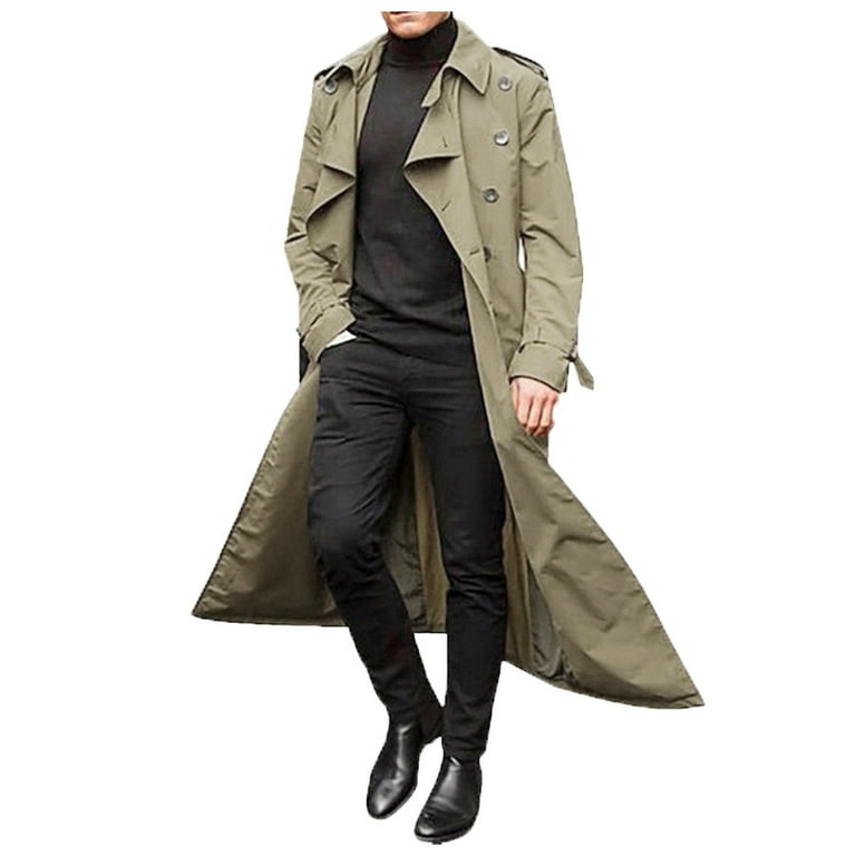 Fashion Double-breasted Lapel Long Sleeve Slim Outwear Fashion Double-breasted Lapel Long Sleeve Slim Outwear
