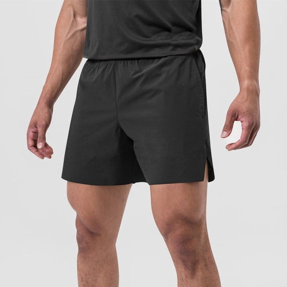 Men's Casual Drawstring Shorts with Pockets - Comfortable Polyester Athletic Pants for Summer Outdoor Wear