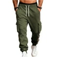 thumbnail image 1 of Men’s Casual Drawstring Waist Cargo Jogger Pants with Side Pockets and Elastic Cuffs Athletic Fit Track Bottoms, 1 of 5
