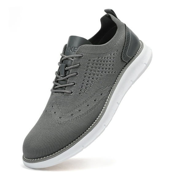 Men's Casual Dress Oxfords Wide Shoes Breathable Knit Leisure Fashion Sneakers