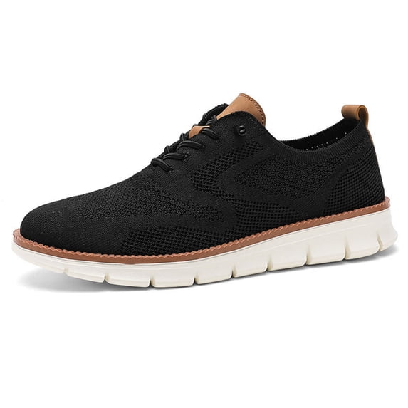 Men's Casual Dress Shoes Fashion Walking Sneakers Mesh Business Oxfords Work Lightweight Soft Sole