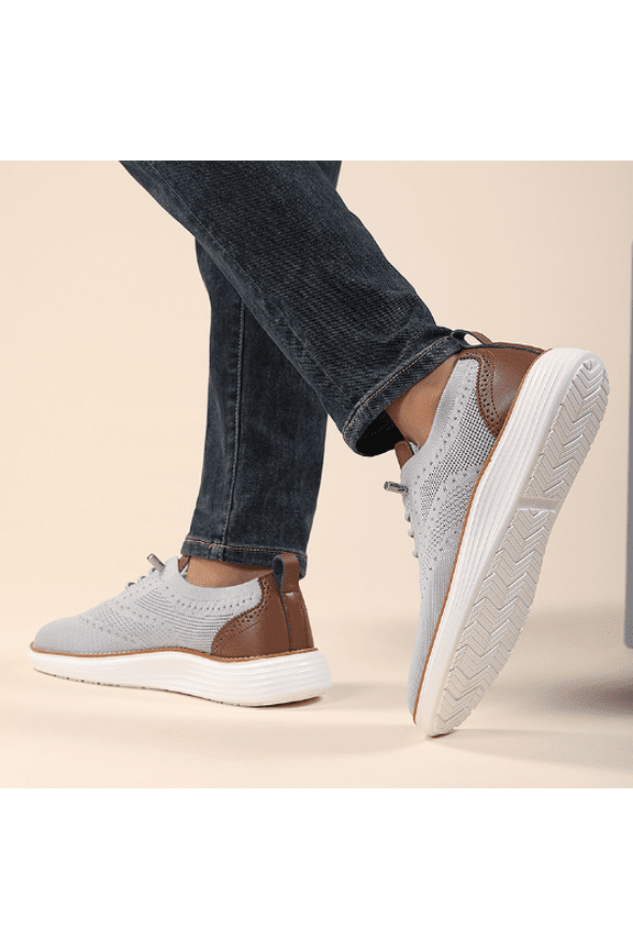 Men's Casual Dress Sneakers Oxfords Business Mesh Breathable Walking Shoes Tennis Comfortable