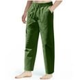 thumbnail image 1 of Men's Casual Elastic Waist Long Pants with Multiple Pockets for Outdoor Wear, 1 of 6