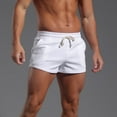 thumbnail image 1 of Men's Casual Elastic Waist Shorts with Pockets, Soft Breathable Fabric for Comfortable Wear, 1 of 7