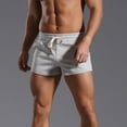 thumbnail image 1 of Men's Casual Elastic Waist Shorts with Pockets, Soft Breathable Fabric for Comfortable Wear, 1 of 6