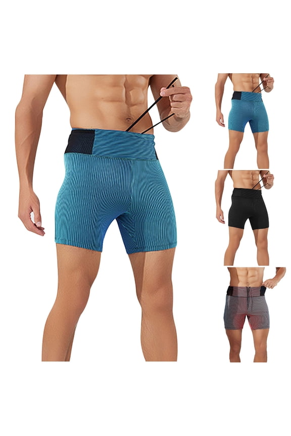 Men's Casual Fashion Gradient Shorts with Pockets Elastic Waist Beach Pants Trunks Bottoms for Summer Surfing Swim Athletic Daily Wear | Ihhxva,Black L
