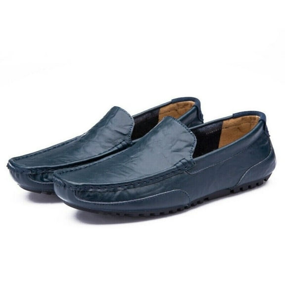 Men's Casual Fashion Leather Shoes Comfortable Lazy Loafers Outdoor Driving Work