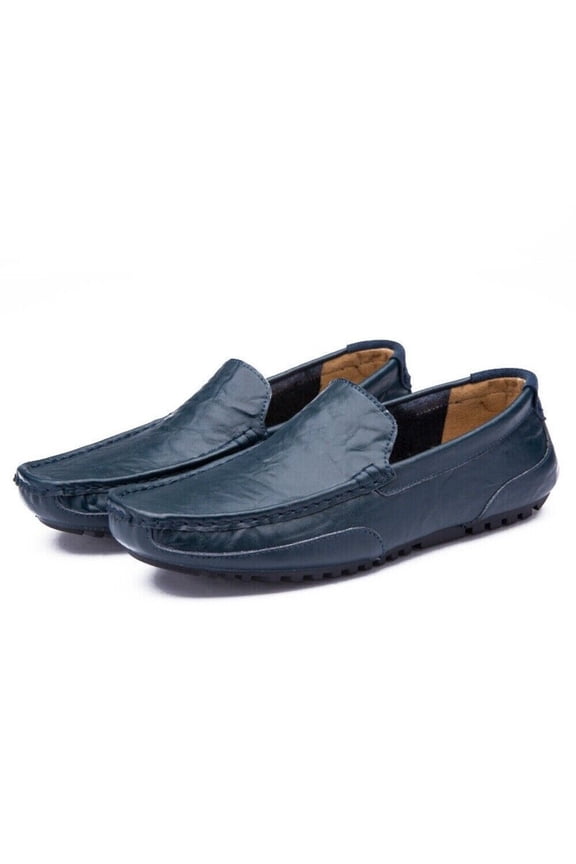 Men's Casual Fashion Leather Shoes Comfortable Lazy Loafers Outdoor Driving Work