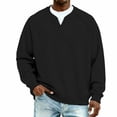 thumbnail image 1 of Men's Casual Fashion Solid Color Breathable V Neck Waffle Knit Pullover Hoodie Top, 1 of 6