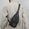 thumbnail image 1 of Men's Casual Fashionable Chest Bag,Large Storage Capacity Thickened High Density Fabric,Multifunctional Waterproof Chest Bag,Multiple Compartments,Adjustable Strap,Dual Carrying Ways,Headphone Design, 1 of 6