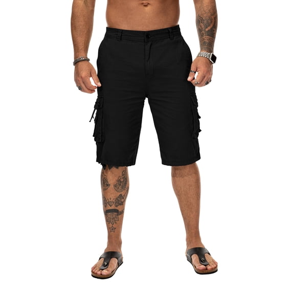 Men's Casual Fishing Camo Cargo Shorts, Lightweight Outdoor Hiking Work Shorts with Pockets