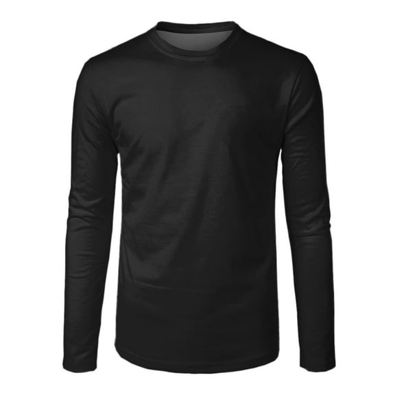 Men's Casual Fitness T-Shirt Breathable Soft Comfortable Round Neck Long Sleeve Tee for Sports Outdoor Active Wear Mens Basic Tee Shirts Summer Vintage T Shirts
