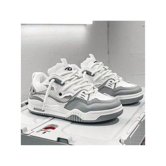 Men's Casual Flat Sneakers - Outdoor Skate & Comfortable Walking Shoes