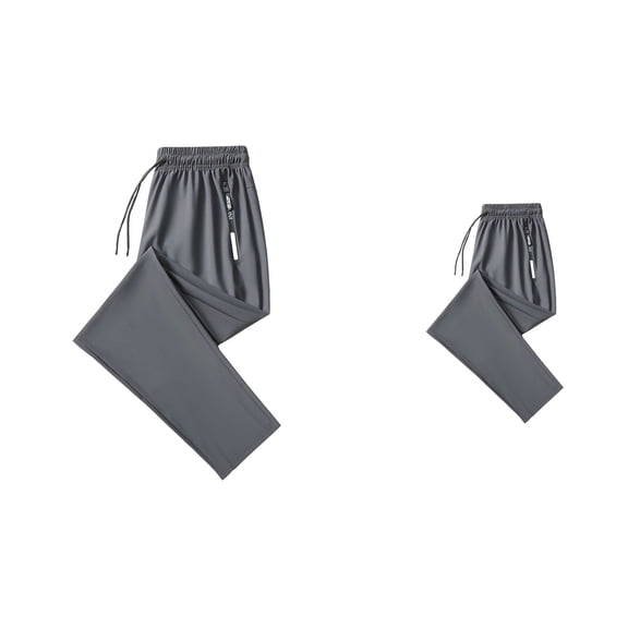 Men's Casual Sweatpants Loose Fit Comfortable Lounge Pants with Pockets, Wide Leg Open Bottom Track Trousers for Sports & Big and Tall