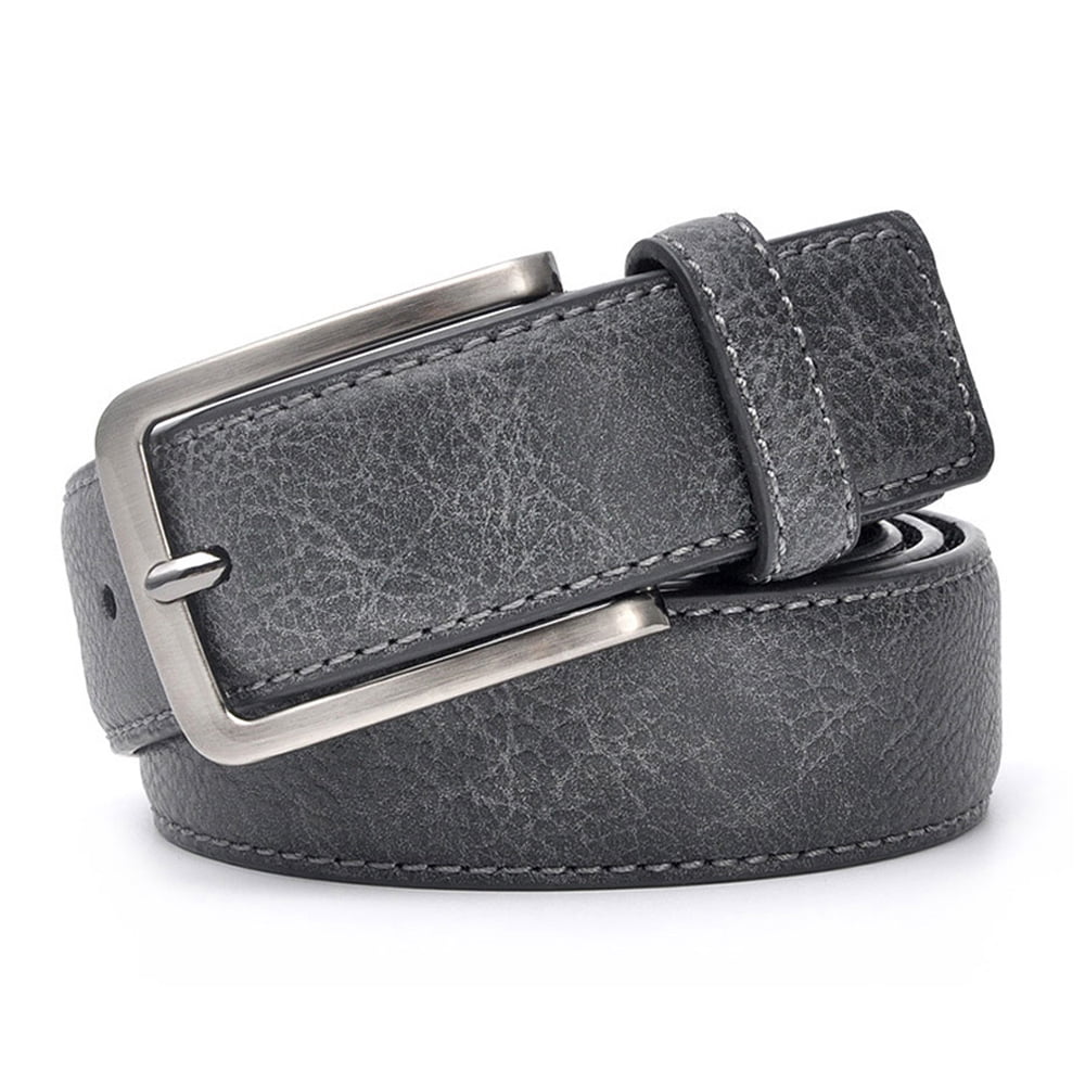 mens grey leather dress belts Smooth Grey, 40mm Strap, Dress Belt main image 1