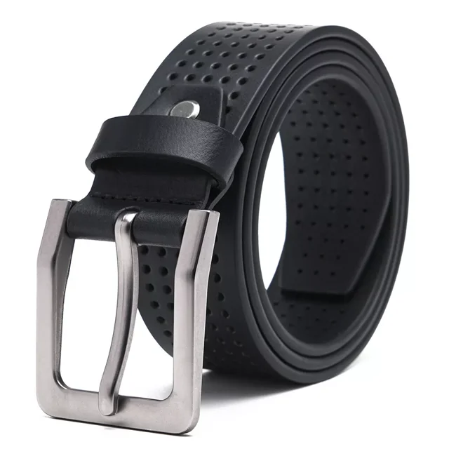 Men's Casual Genuine Full Grain Leather Belts for Men 1.5inch Width