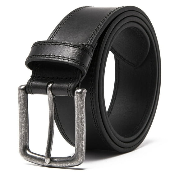 Men's Casual Genuine Leather Belt Jeans Solid Belts for Men 1.5inch Width