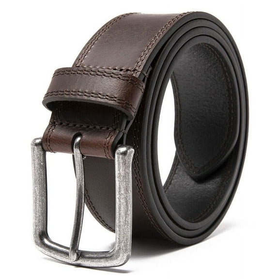 Men's Casual Genuine Leather Belt Jeans Solid Belts for Men 1.5inch Width