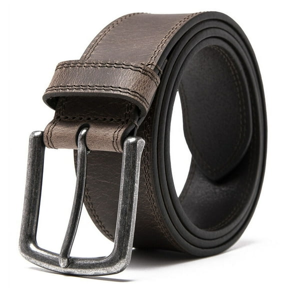 Men's Casual Genuine Leather Belt Jeans Solid Belts for Men 1.5inch Width