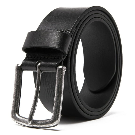 Men’s Casual Genuine Leather Jeans Belts 1 1/2" Wide Work Dress Belt for Men
