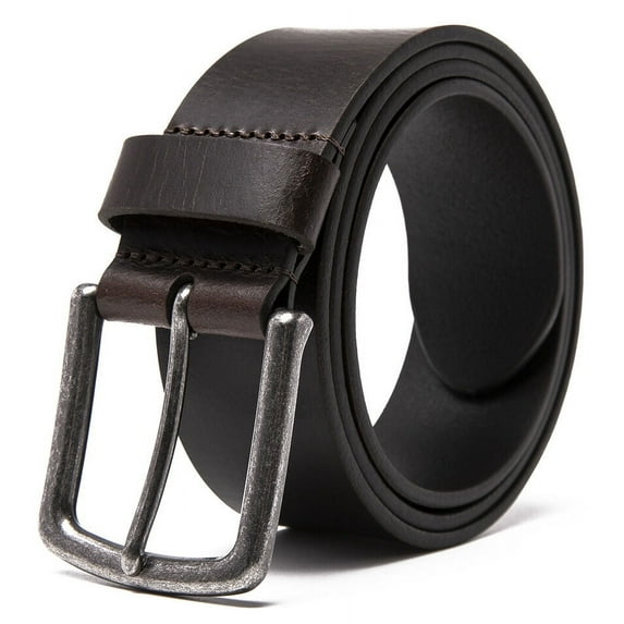 Men’s Casual Genuine Leather Jeans Belts 1 1/2" Wide Work Dress Belt for Men