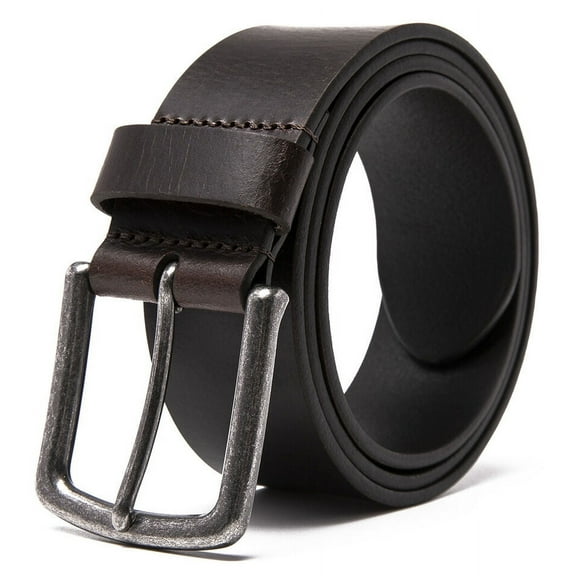 Men’s Casual Genuine Leather Jeans Belts 1 1/2" Wide Work Dress Belt for Men