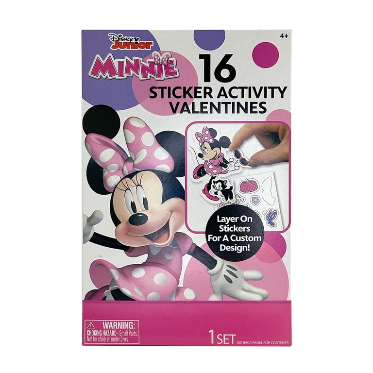 Disney Jr. Minnie Valentine's Day Exchange Cards with Sticker