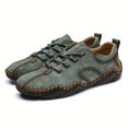 thumbnail image 1 of Men's Casual Handmade Leather Shoes Comfortable Lightweight Outdoor Walking Sneakers for Travel, Daily Wear, and Leisure Activities, 1 of 10
