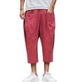 thumbnail image 1 of Men's Casual Harem Pants Breathable Loose Fit Summer Trousers Comfortable Daily Wear Versatile Basic Style Lightweight Relaxed Beach Yoga Men's Pants Relaxed Fit Lounge Big and Tall, 1 of 7