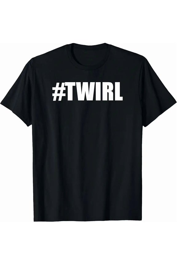Men's Casual Hashtag Twirl Graphic T-Shirt