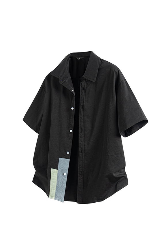 Men's Casual Hawaiian Shirts Stylish Short Sleeve Button-Down Dress Shirt Casual Loose Fit Comfortable Tee Tops