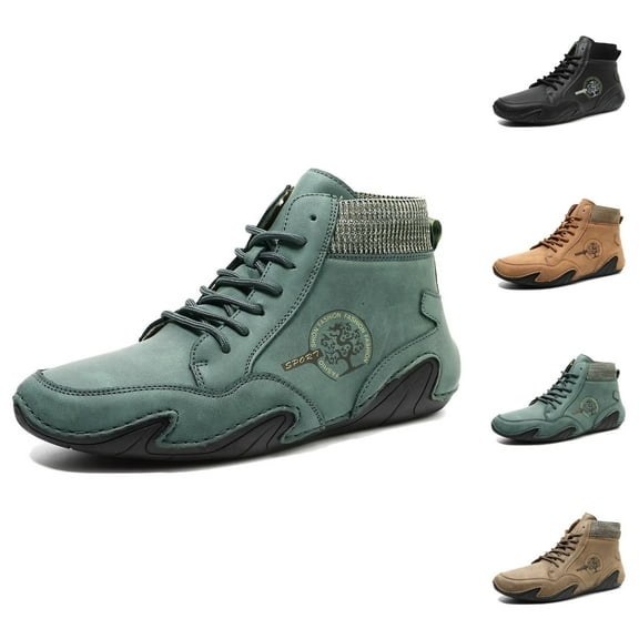 Men's Casual High Top Sneakers On Elastic Comfortable Walking Shoes For Daily Wear Non Durable Lightweight Breathable Fashion Loafers Mensshoes