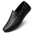 thumbnail image 1 of Men's Casual Hollow Loafers Slip On Leather Shoes Breathable Driving Shoes Moccasins Classic Penny Loafer Flats Boat Shoes, 1 of 1