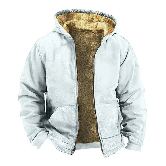 Men's Casual Hooded Jacket Warm Autumn Winter Sports Coat Fashion Trend Lightweight Comfortable Outerwear