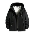 thumbnail image 1 of Men's Casual Hooded Zipper Jacket Lightweight Comfortable Loose Fit Cardigan Stylish Business Trend Outerwear, 1 of 2