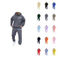 thumbnail image 1 of Men's Casual Hoodie Sweatsuit Set, Loose Fit Printed Pullover with Jogger Pants, 2 Piece Gym Sweat Suits, Athletic, Autumn Winter Daily Wear, 1 of 4