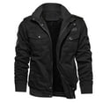 thumbnail image 1 of Men's Casual Jacket Autumn Winter Warm Hooded Coat with Zipper Pockets Stylish Outerwear for Daily Wear, 1 of 2