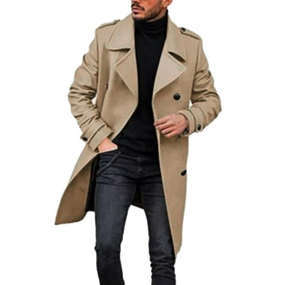 Men's Casual Jacket Fashionable Comfortable Lightweight Long Coat Outerwear for Daily Wear