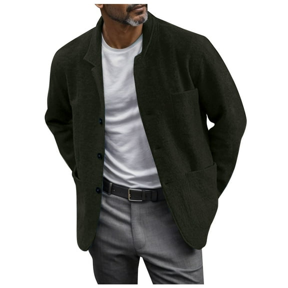 Men's Casual Jacket Slim Fit Lightweight Breathable Comfortable Stylish Lapel Pocket Outerwear