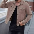 thumbnail image 1 of Men's Casual Jacket Solid Color Slim Fit Buckle Pocket Long Sleeve Turndown Collar Blouse Style, 1 of 4