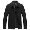 thumbnail image 1 of Men's Casual Jacket Warm Wool Blend Coat Stylish Lapel Design Comfortable Lightweight Outerwear for Autumn Winter Seasons, 1 of 1