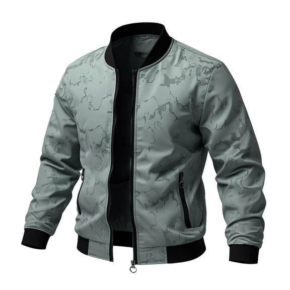 Men's Casual Jackets Fashion Flight Jacket Casual Baseball Coat Fall Outerwear Young Adults