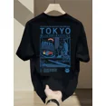thumbnail image 1 of Men's Casual Japanese Tokyo Graphic T-Shirt, 1 of 6